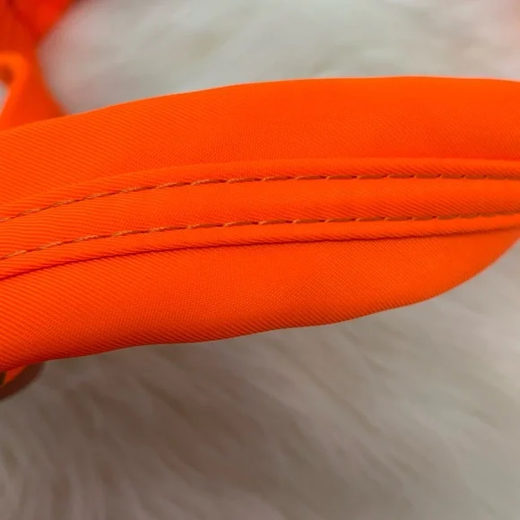 Néon Orange Nylon Shoulder Bag - Picture 7 of 10